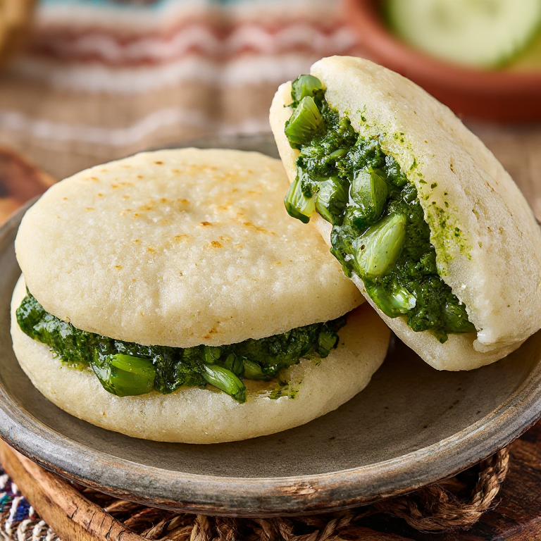 Arepa de Stamppot Boerenkool con Rookworst