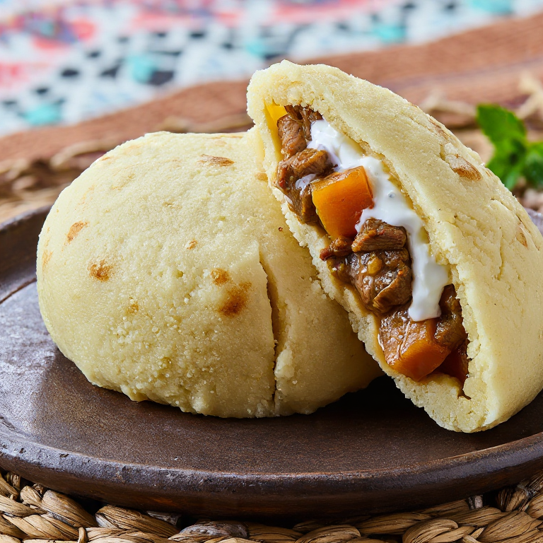 Arepa de Cordero al Estilo Kiwi con Kumara y Menta