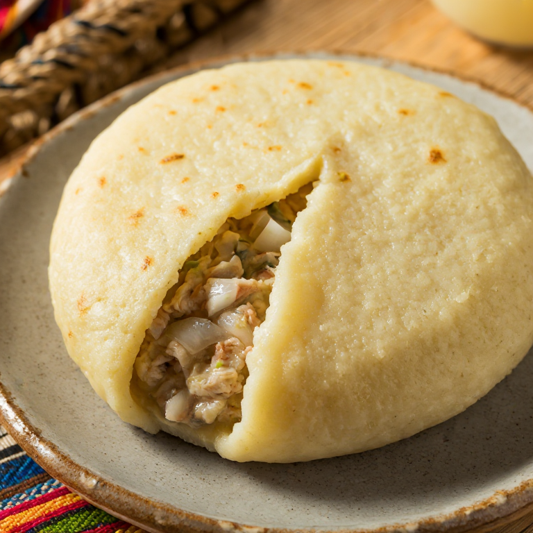 Arepa de Ota Ika (Ceviche de Niue en Arepa)