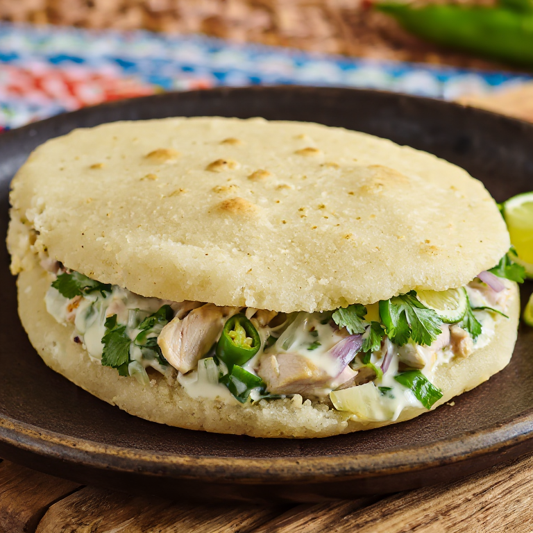 Arepa de Kelaguen de Pollo al Estilo Saipán