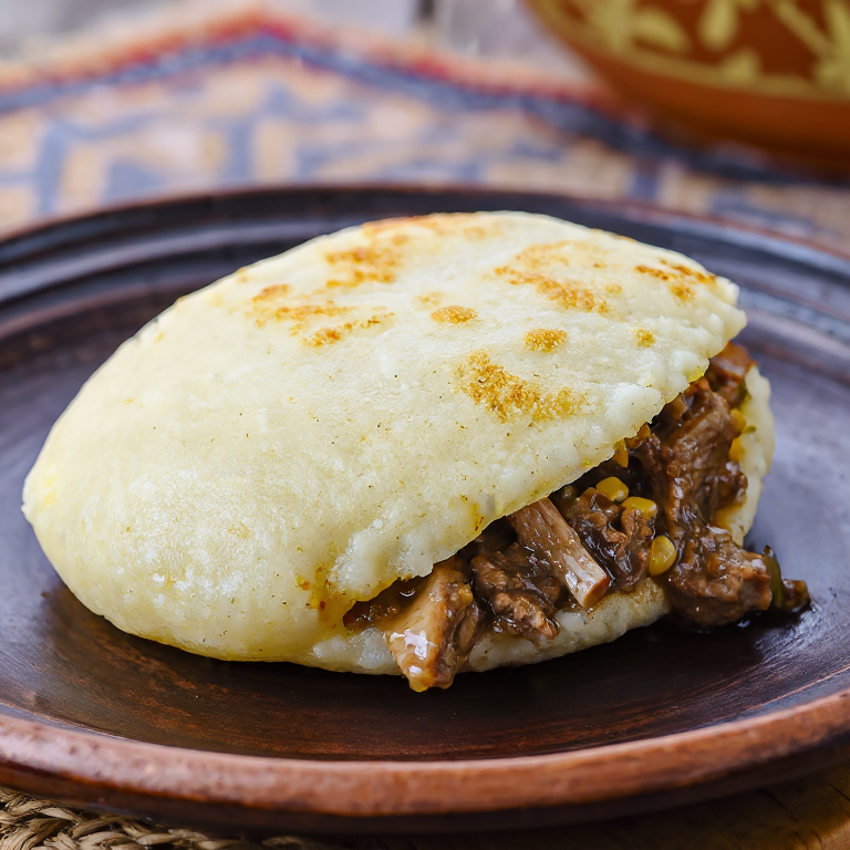 Arepa de Fårikål (Estofado Noruego de Cordero y Repollo)