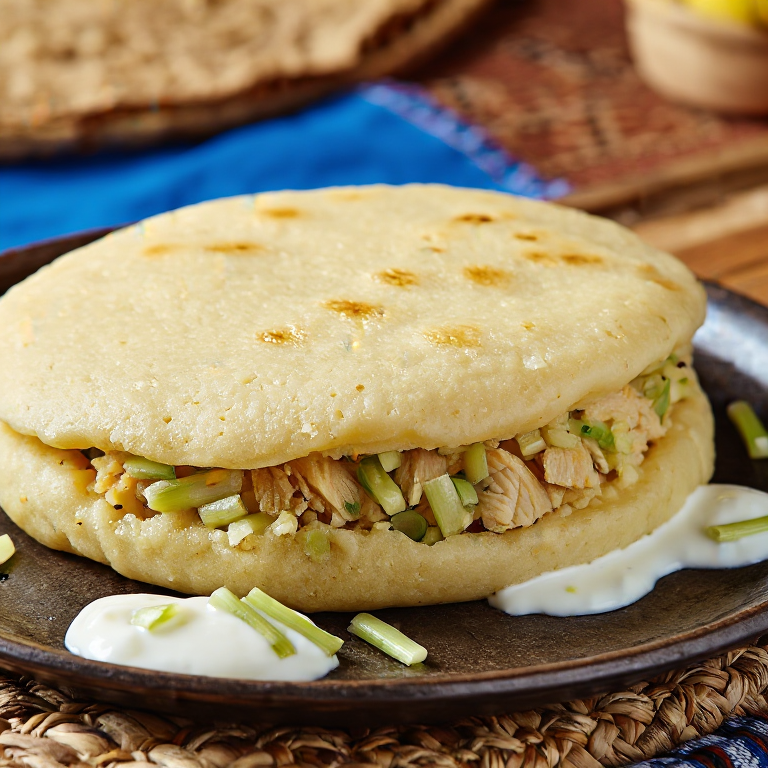 Arepa de Fiskekaker: Fusión Noruega