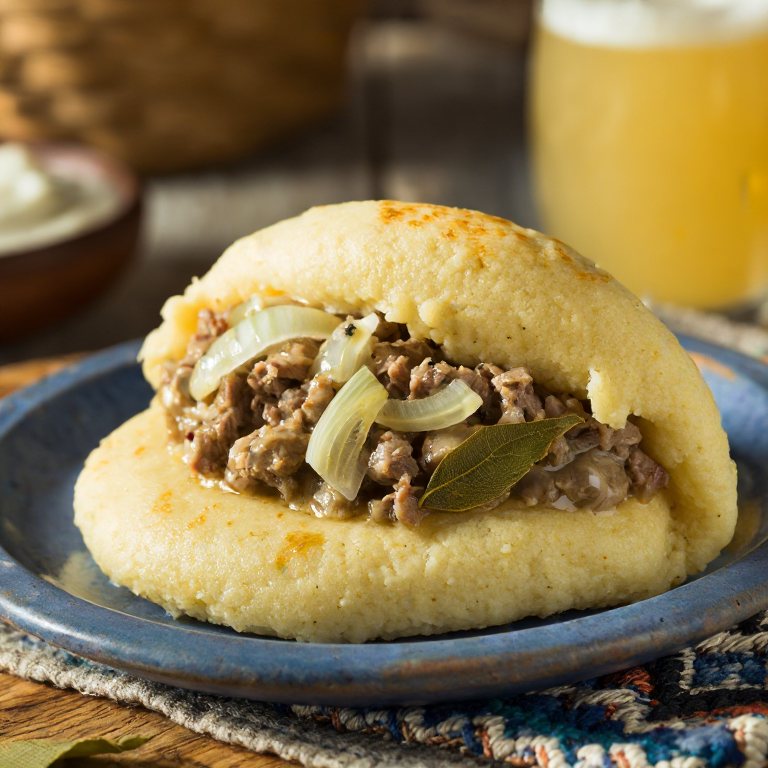 Arepa de Fårikål: Estofado de Cordero Noruego en Arepa