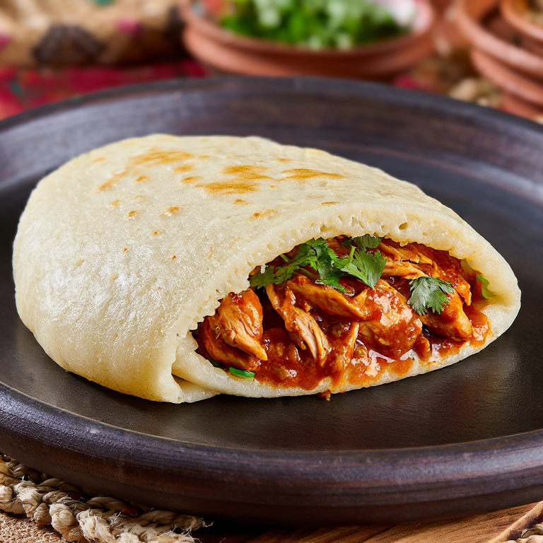 Arepa de Chicken Karahi (Estilo Pakistaní)