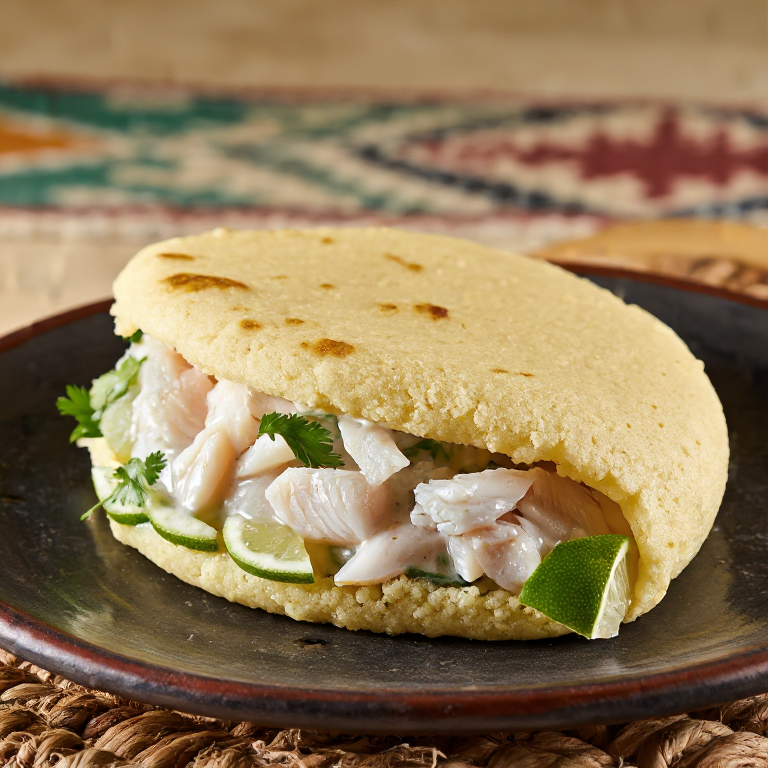 Arepa de Pescado con Coco y Taro al Estilo Palauano