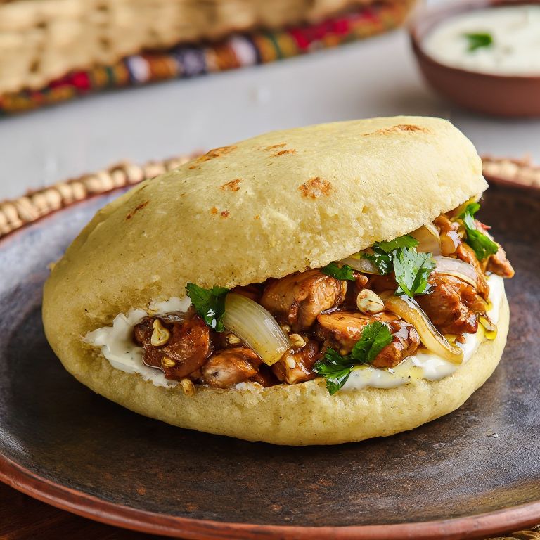 Arepa de Musakhan: Fusión Palestina