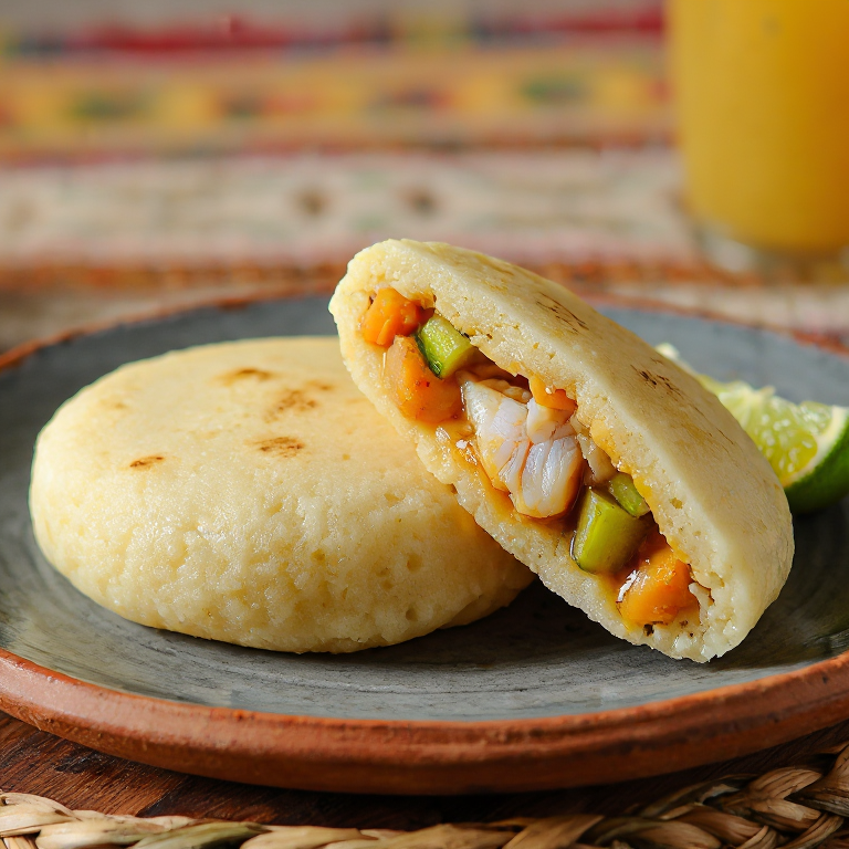 Arepa de Rondón (Coconut Fish Arepa)