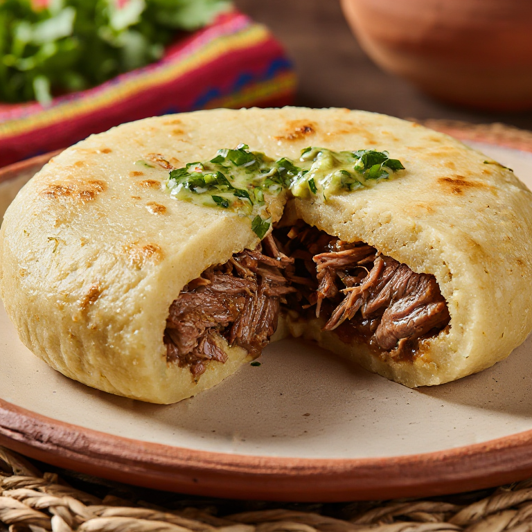 Arepa de Seco de Cabrito (Estilo Chulucanas)