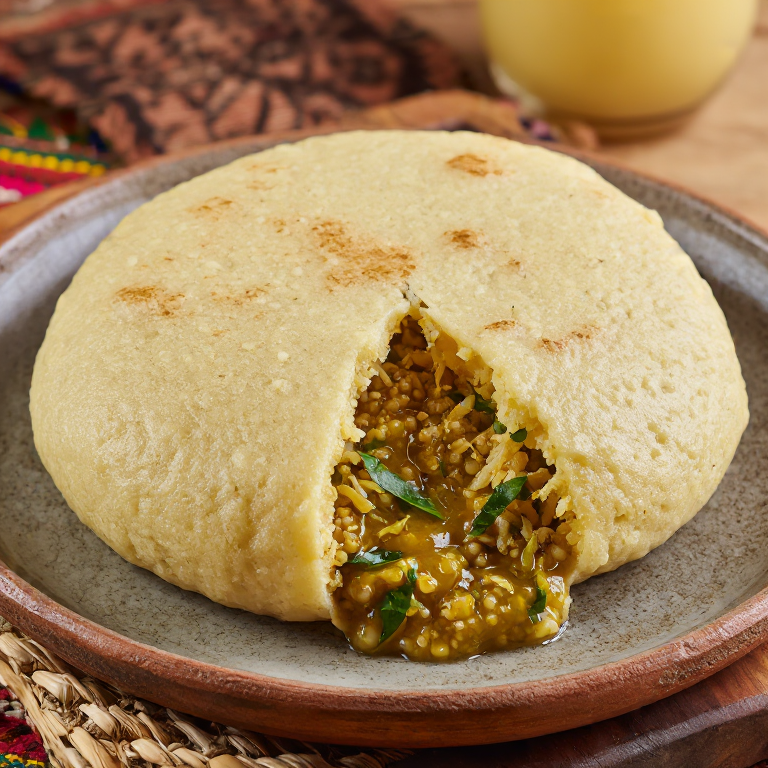 Arepa de Caldo de Gallina (Inspirada en Huaraz)