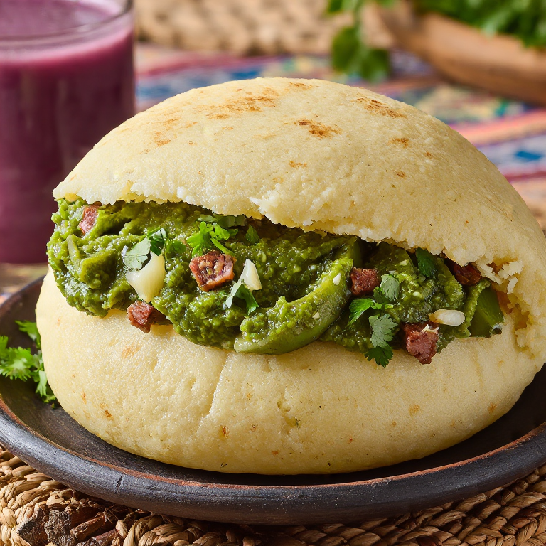Arepa Tacacho con Cecina