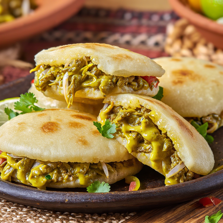 Arepa de Tacacho con Cecina: Fusión Peruana