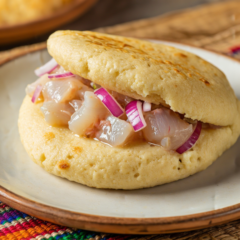 Arepa de Ceviche Limeño
