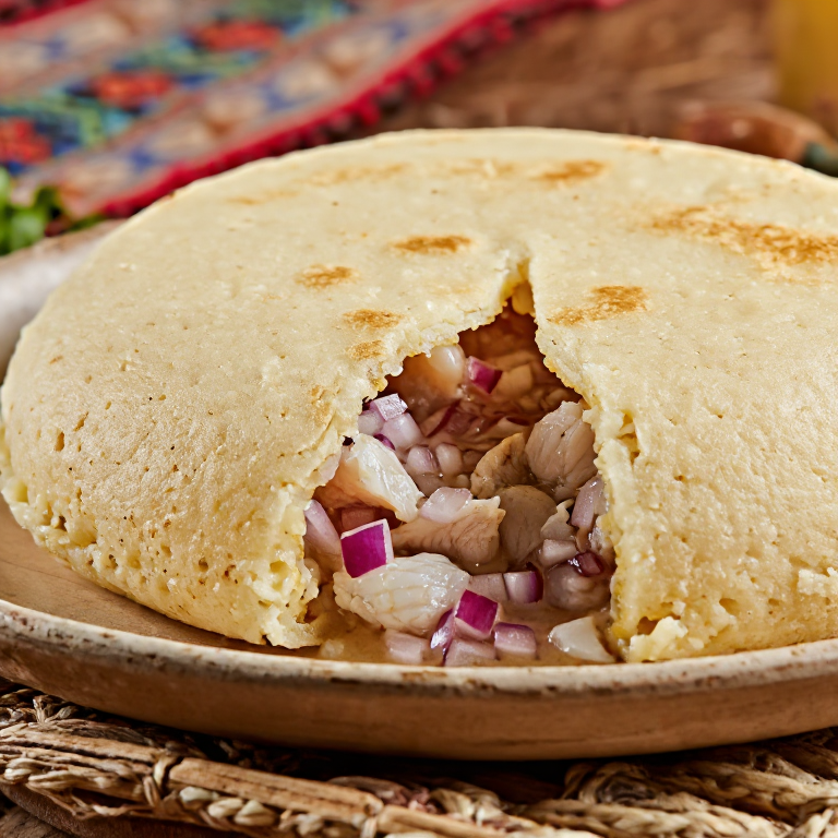 Arepa de Ceviche de Paita