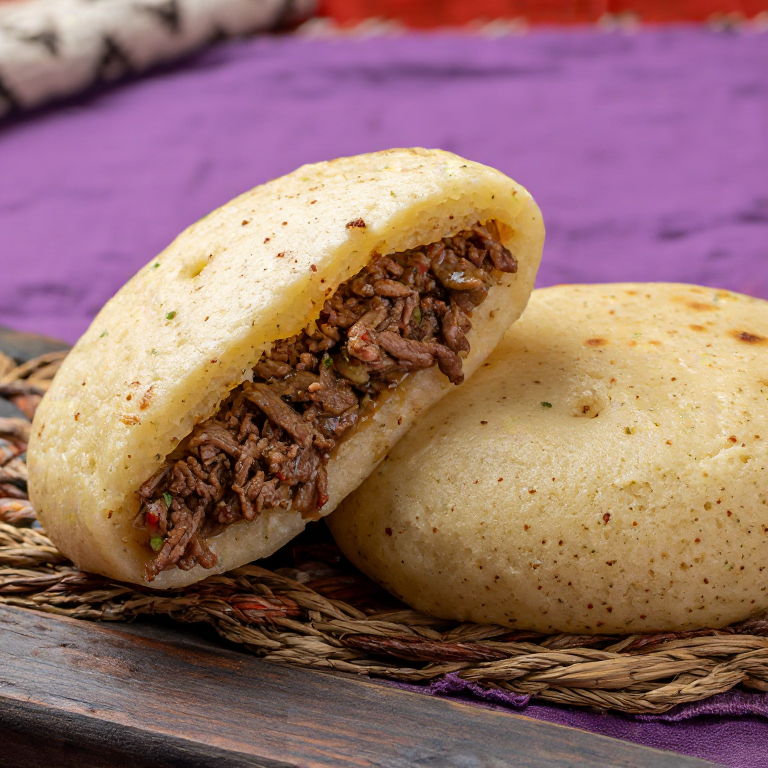 Arepa de Tacacho con Cecina (Tarapoto Fusion)