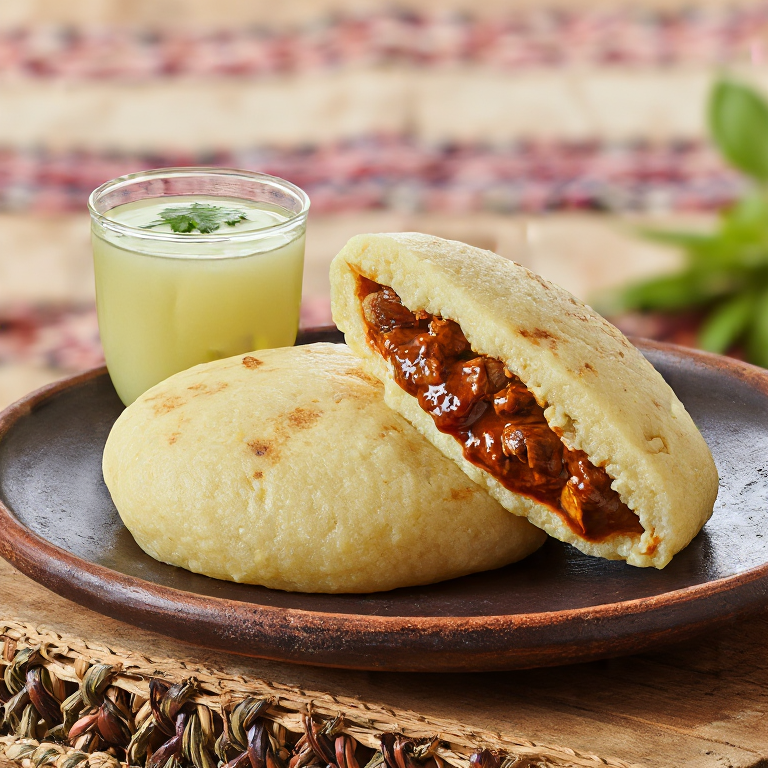 Arepa Rellena de Adobo Filipino