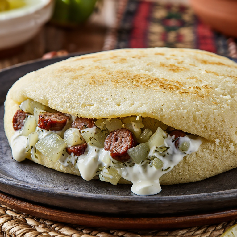 Arepa de Żurek: Fusión Polaca en Maíz