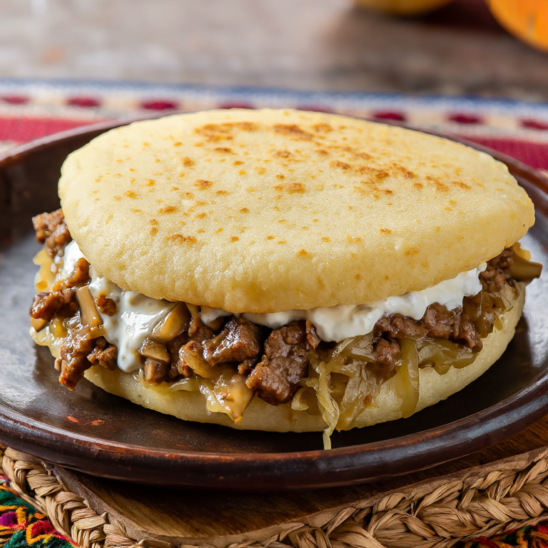 Arepa Rellena de Bigos Polaco
