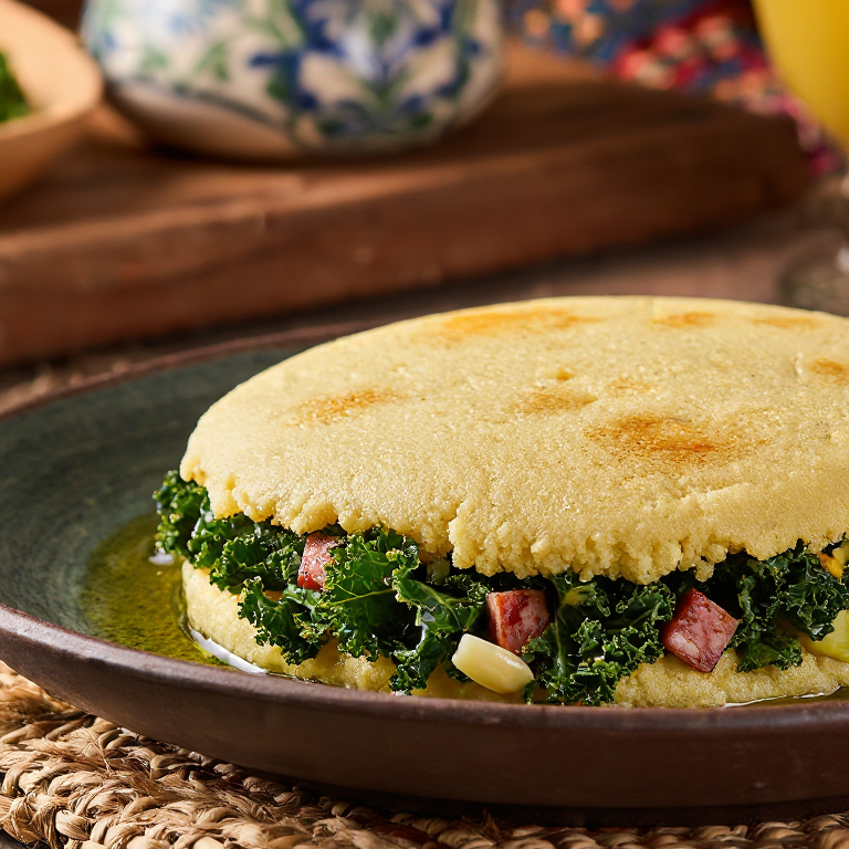 Arepa de Caldo Verde: La Esencia Portuguesa en una Arepa