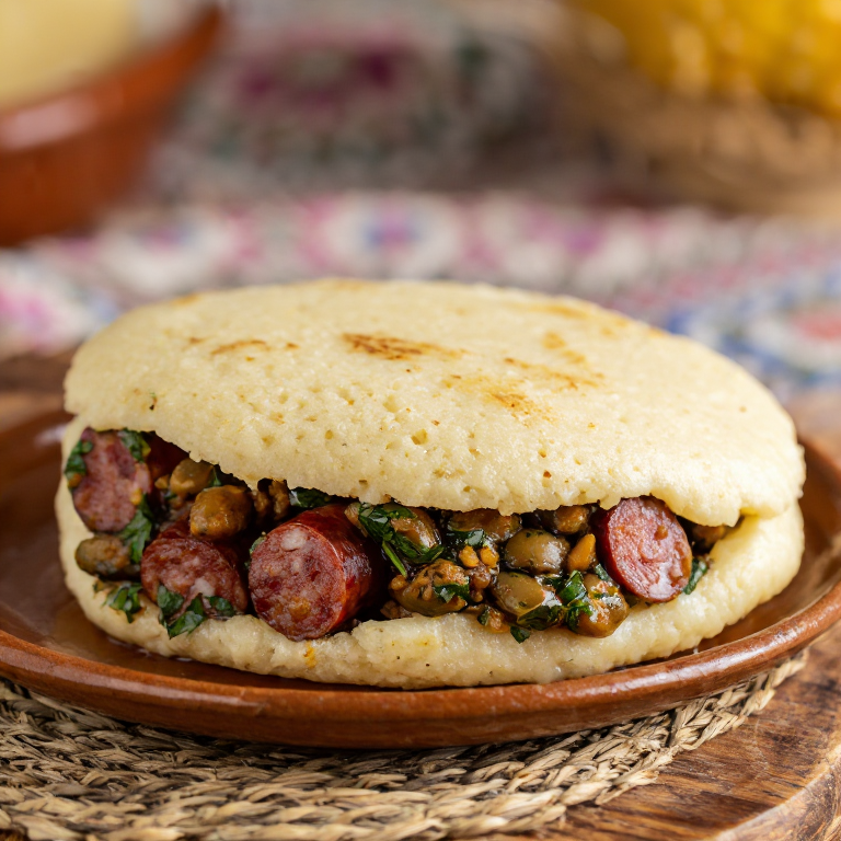 Arepa de Sopa de Pedra (Stone Soup Arepa)