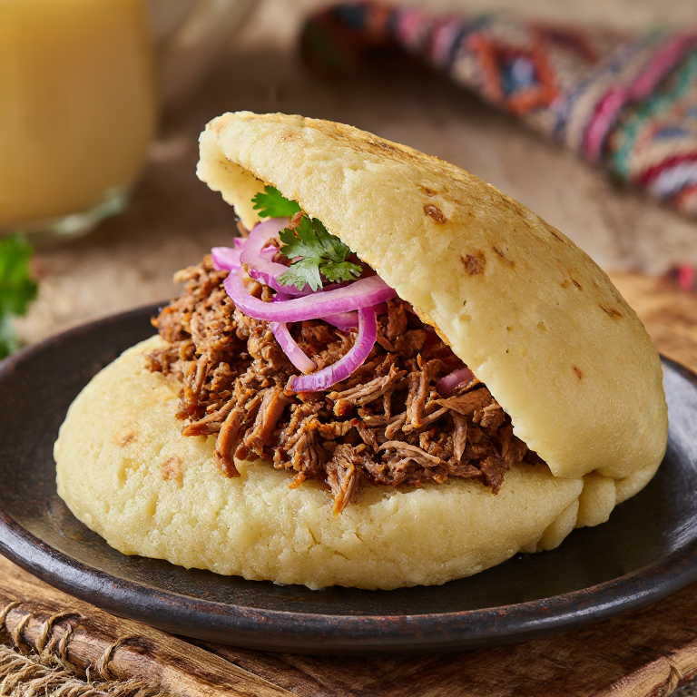 Arepa de Pernil Estilo Bayamón