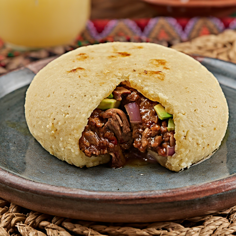 Arepa de Pernil al Estilo Ponceño