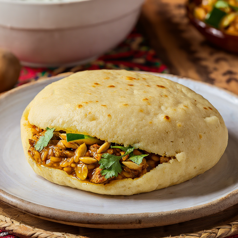 Arepa de Machboos (Pollo Especiado al Estilo Qatarí)