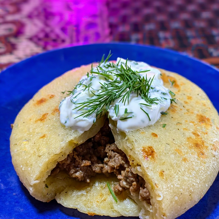 Arepa Sibiriana (Inspirada en los Pelmeni de Omsk)
