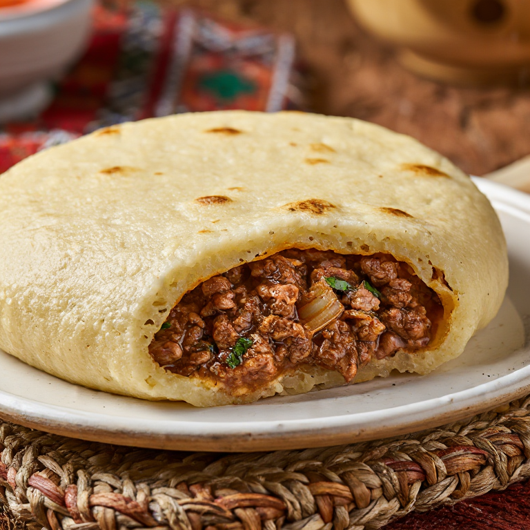 Arepa de Belyashi: Relleno de Carne Especiada al Estilo de Ufa