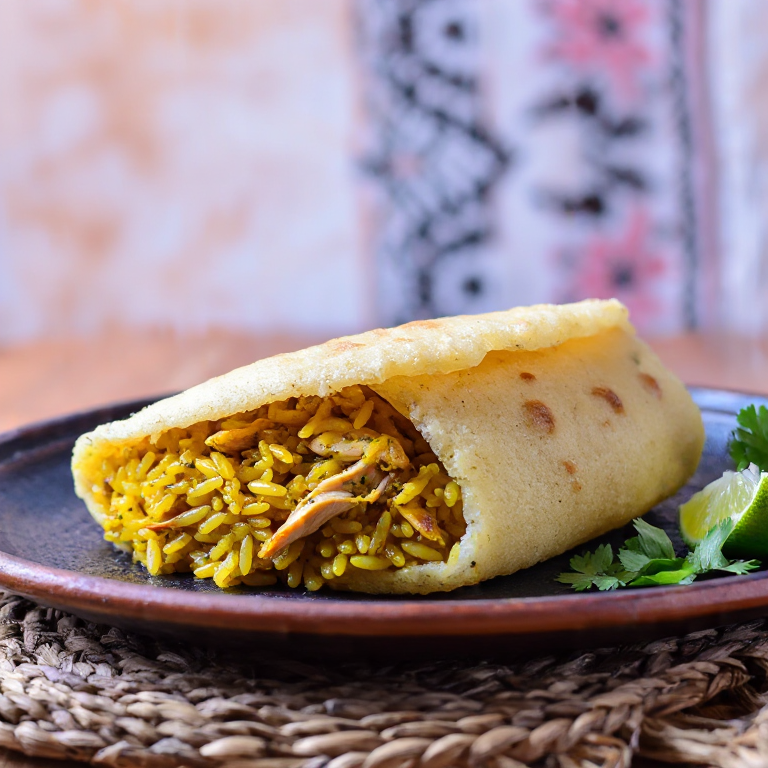 Arepa de Pilau de Santa Elena