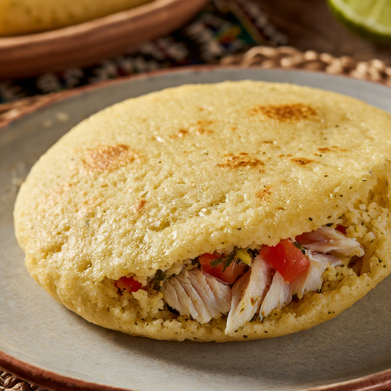 Arepa de Court-Bouillon de Pescado (Saint-Martin)