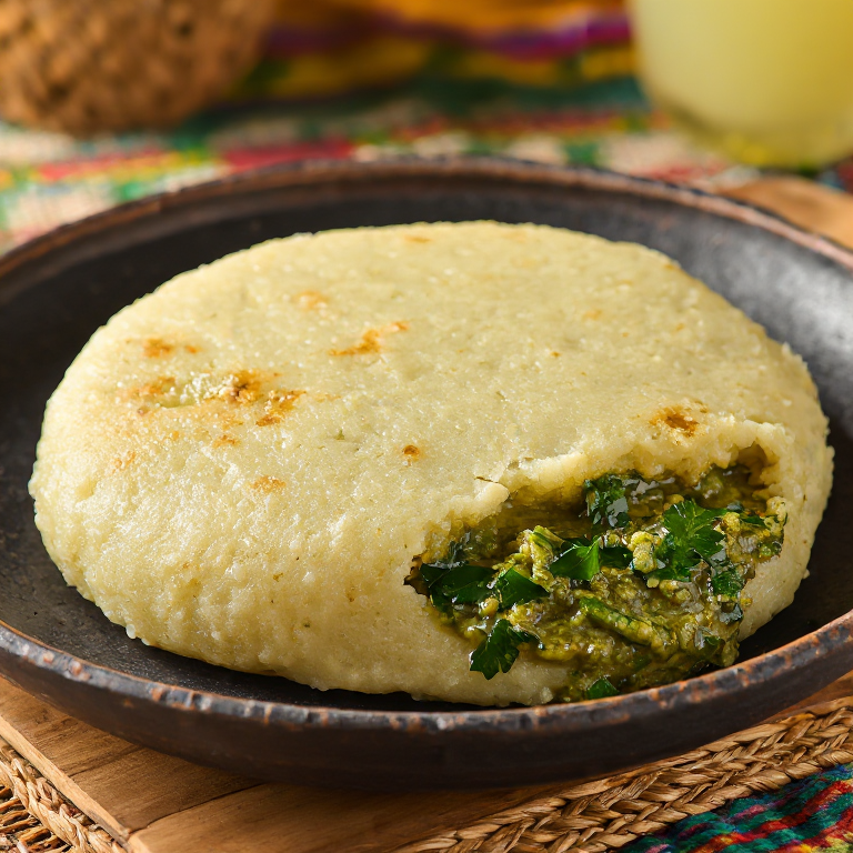 Arepa de Callaloo Rellena de Lambi (Conch) – Fusión Caribeña desde Marigot