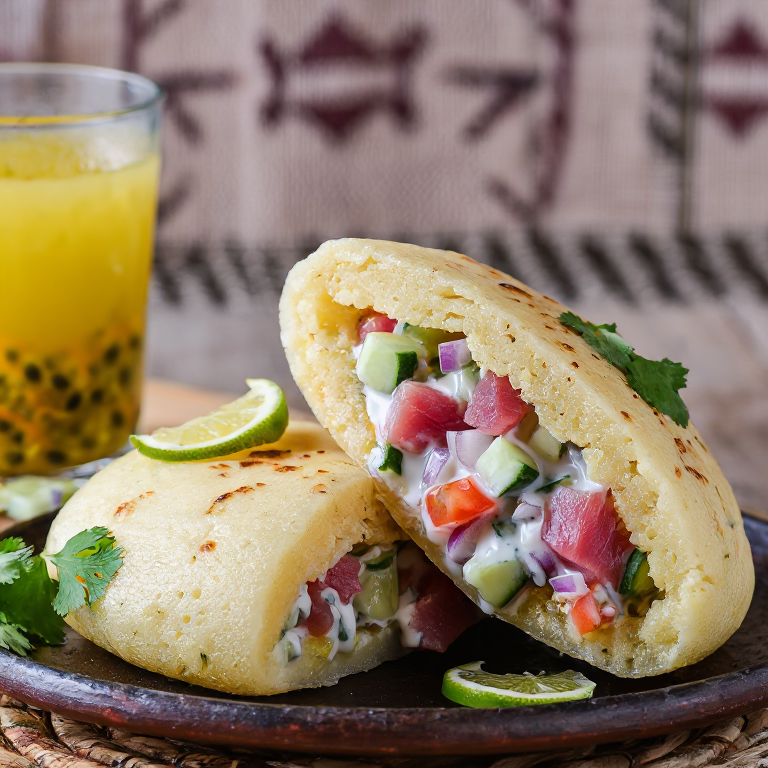 Arepa Samoana de Oka (Pescado Crudo en Leche de Coco)