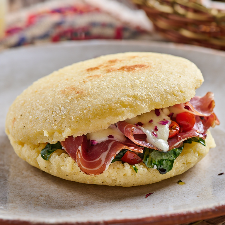 Arepa Rellena al Estilo Cacciatello de Borgo Maggiore