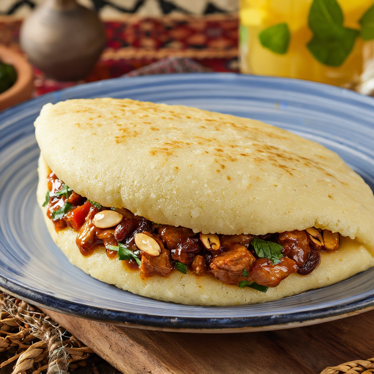 Arepa de Kabsa: Arepa Rellena al Estilo Saudi