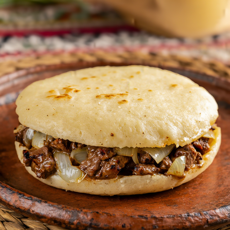 Arepa Rellena de Carne a la Parrilla Estilo Leskovac (Leskovački Ćevapi Arepa)