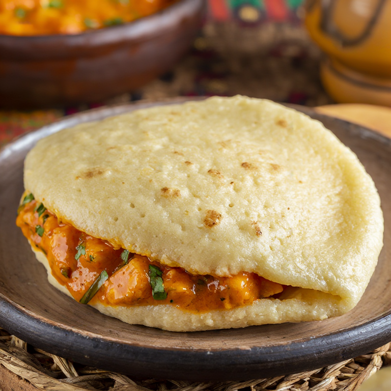 Arepa de Riblji Paprikaš (Estofado de Pescado con Pimentón)