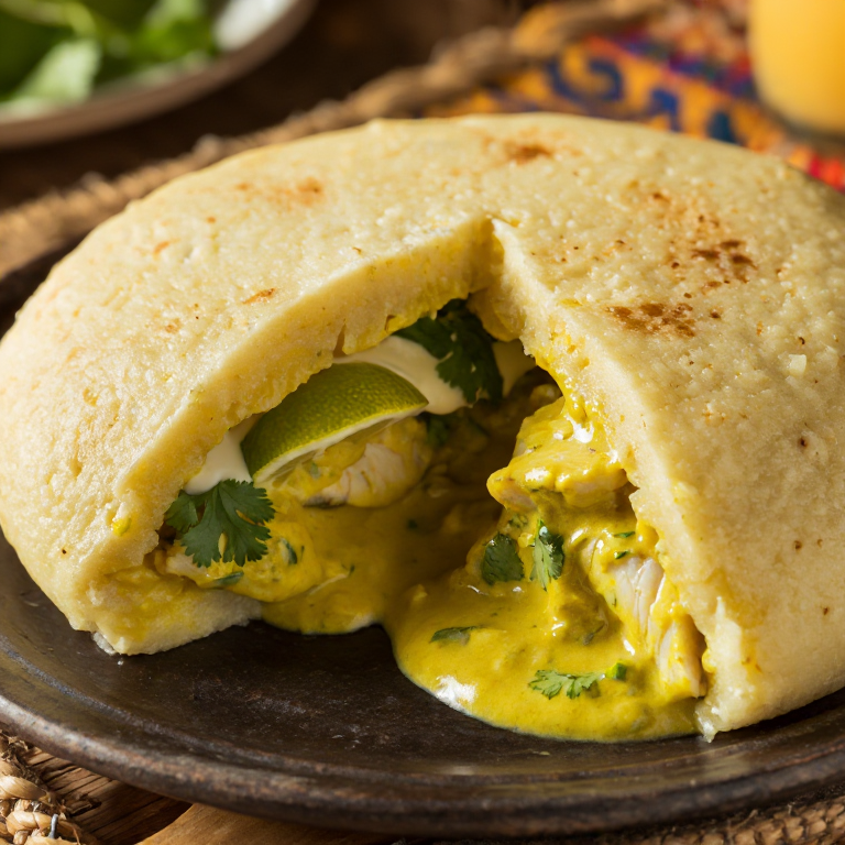 Arepa de Pescado al Curry de Seychelles