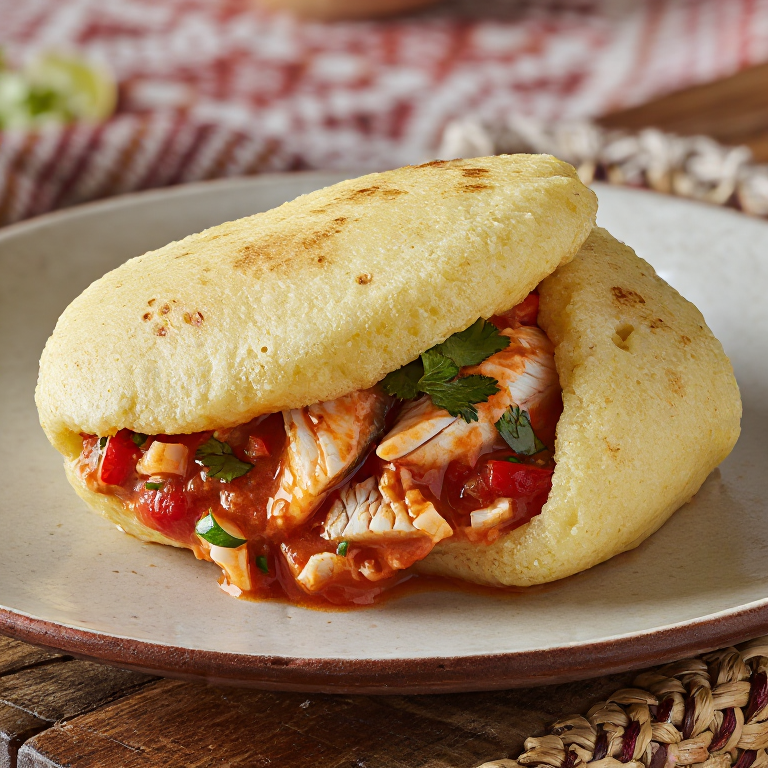 Arepa de Rougaille de Pescado (Seychelles)