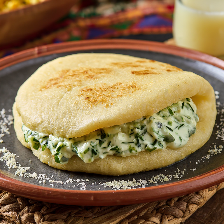 Arepa de Requesón y Estragón al Estilo Maribor