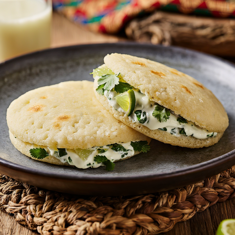 Arepa Rellena de Pescado en Leche de Coco (Inspirada en Auki, Islas Salomón)