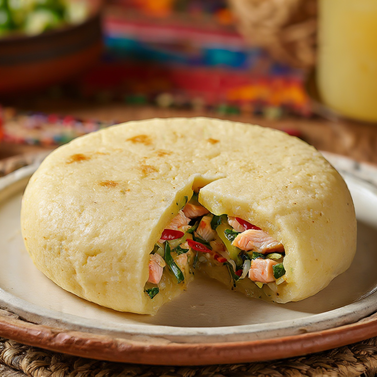 Arepa de Ika Mata: Fusión Salomón con Coco y Pescado Fresco