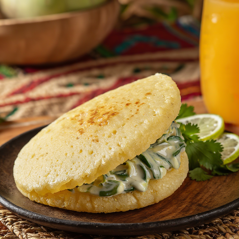 Arepa Kakamora: Arepa Rellena de Pescado en Coco al Estilo de las Islas Salomón