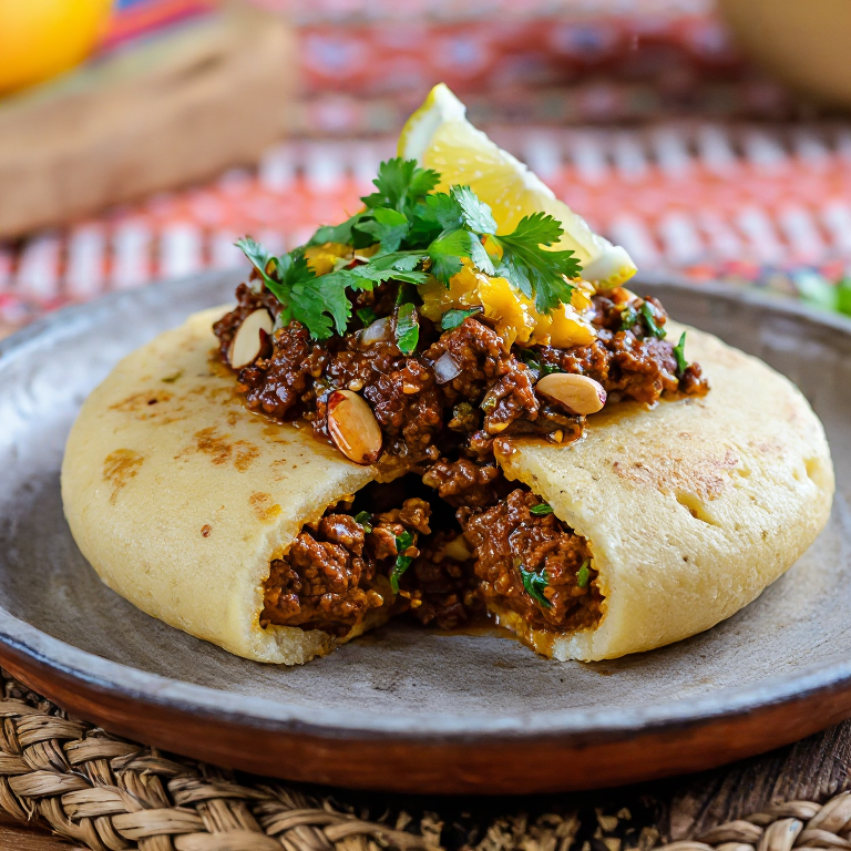 Bobotie Arepa: A South African Curry Meat Arepa