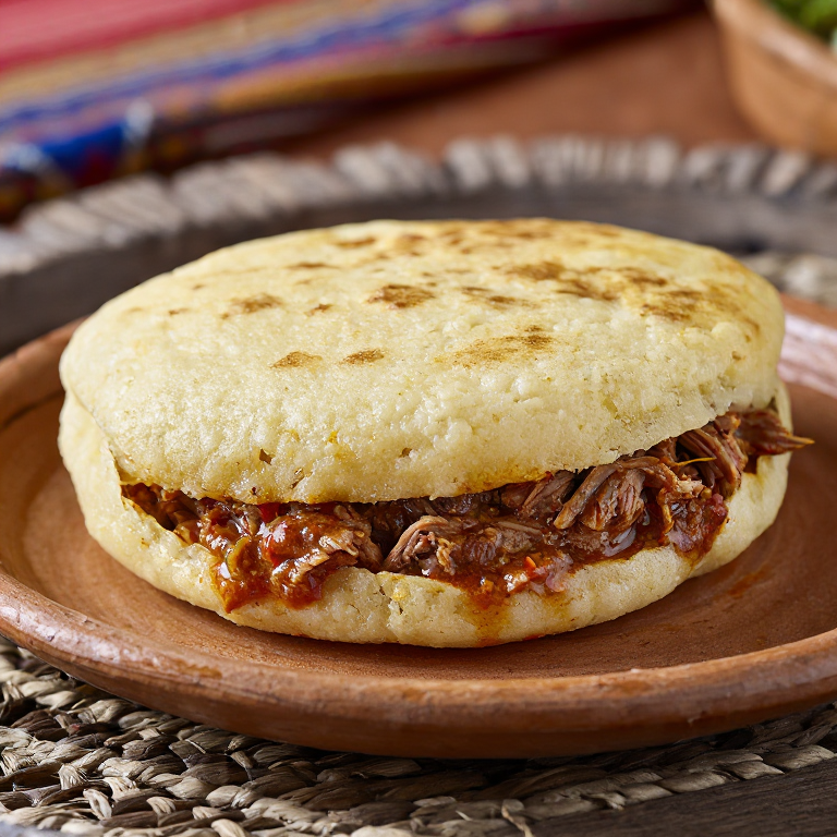 Arepa de Caldereta de Cordero Extremeña