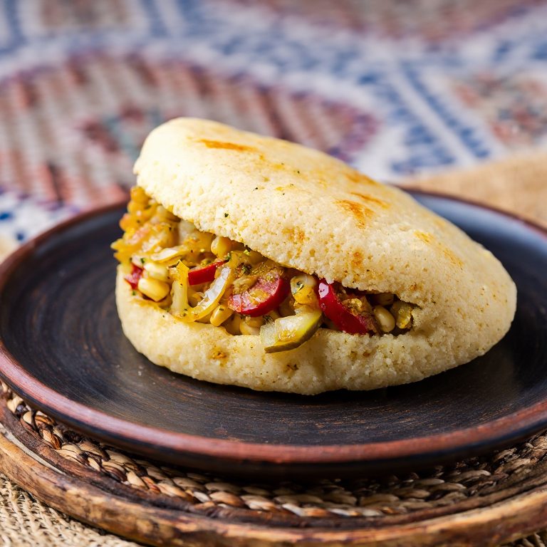 Arepa de Gazpacho al Estilo Almeriense