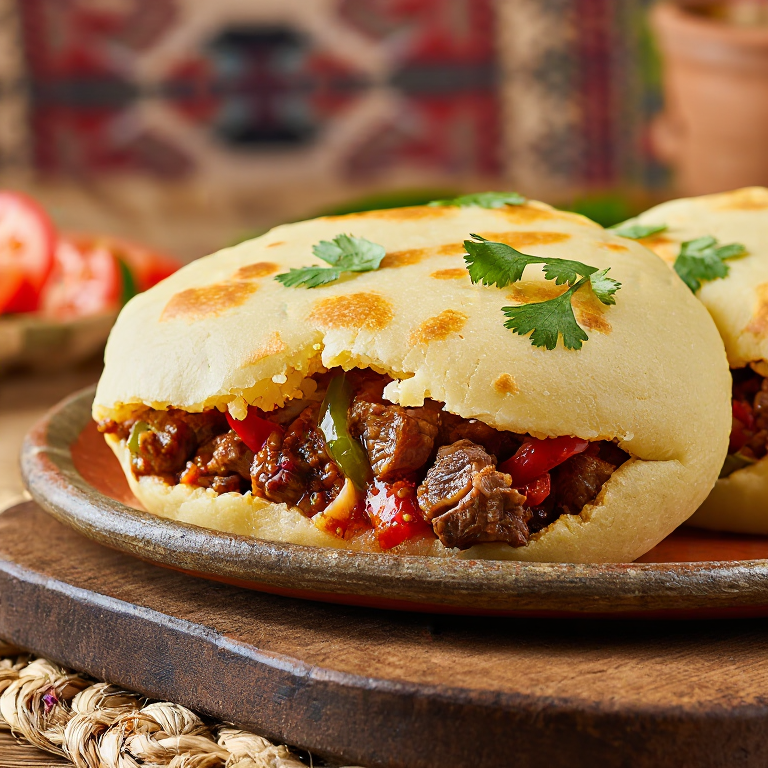 Arepa de Caldereta Extremeña