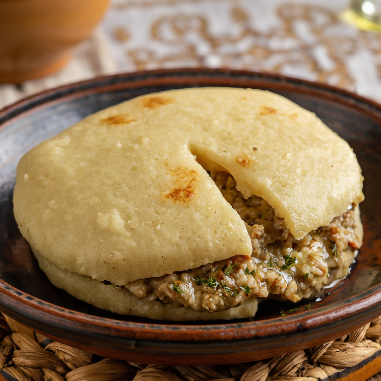 Arepa de Cazón en Adobo