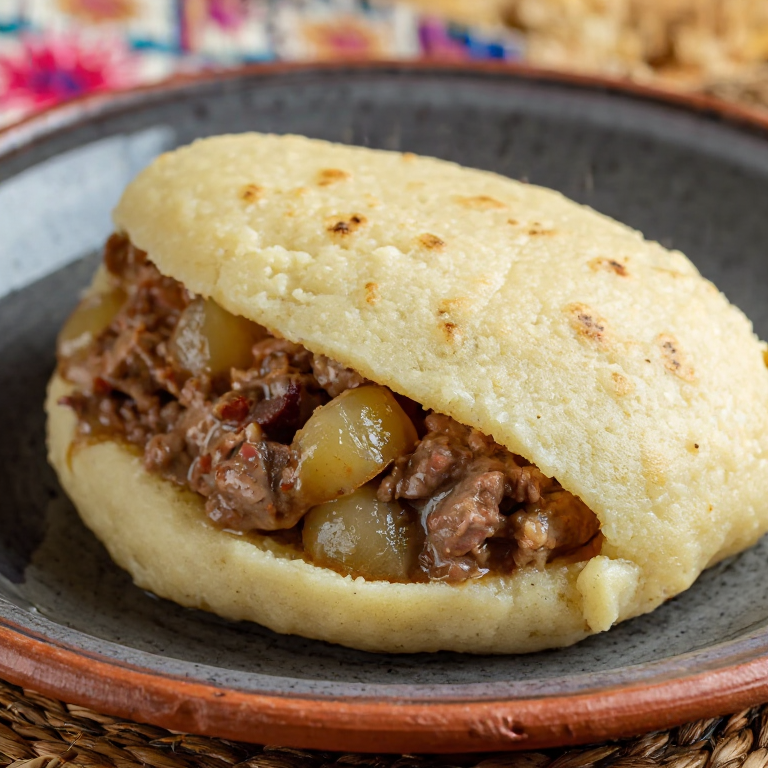 Arepa Gallega de Pulpo con Pimentón y Patatas