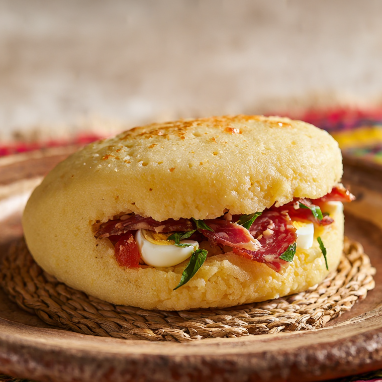 Arepa de Salmorejo Cordobés (Versión Bujalance)