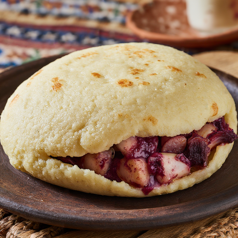 Arepa de Pulpo a la Gallega (Galician Octopus Arepa)